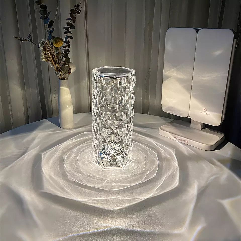 Rechargeable Rose Diamond Table Lamp with Wireless Remote – 16 RGB Colors & Elegant Glow - Image 3