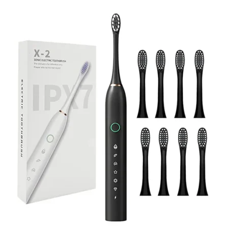 Ultrasonic Sonic Electric Toothbrush – USB Rechargeable & Waterproof